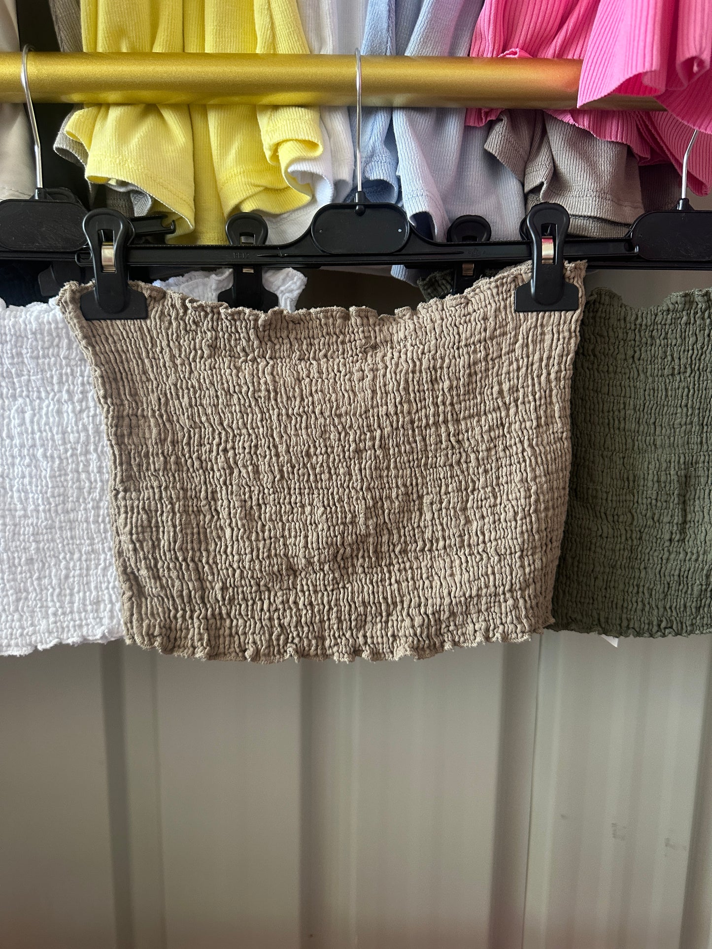 BANDEAU CREPE TOP ”Mara“Khaki