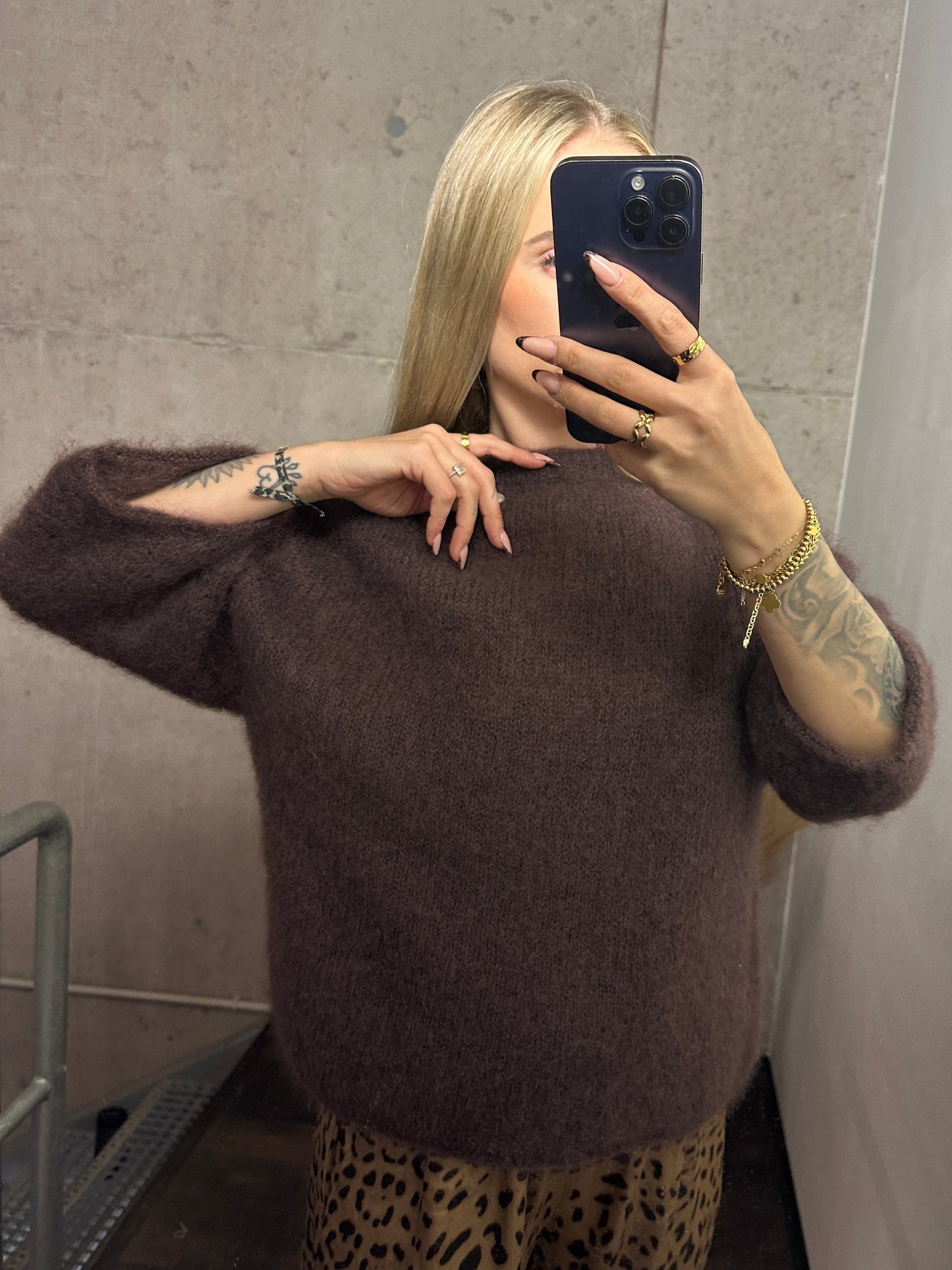 Mohair Pullover Braun