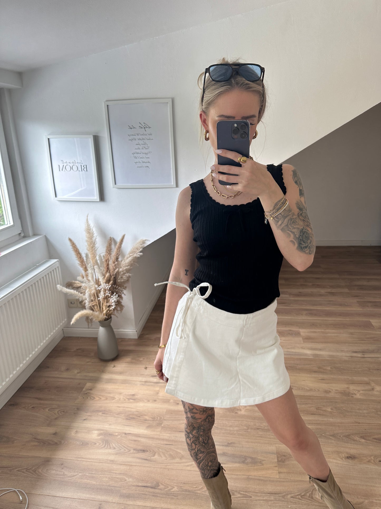 White Skort