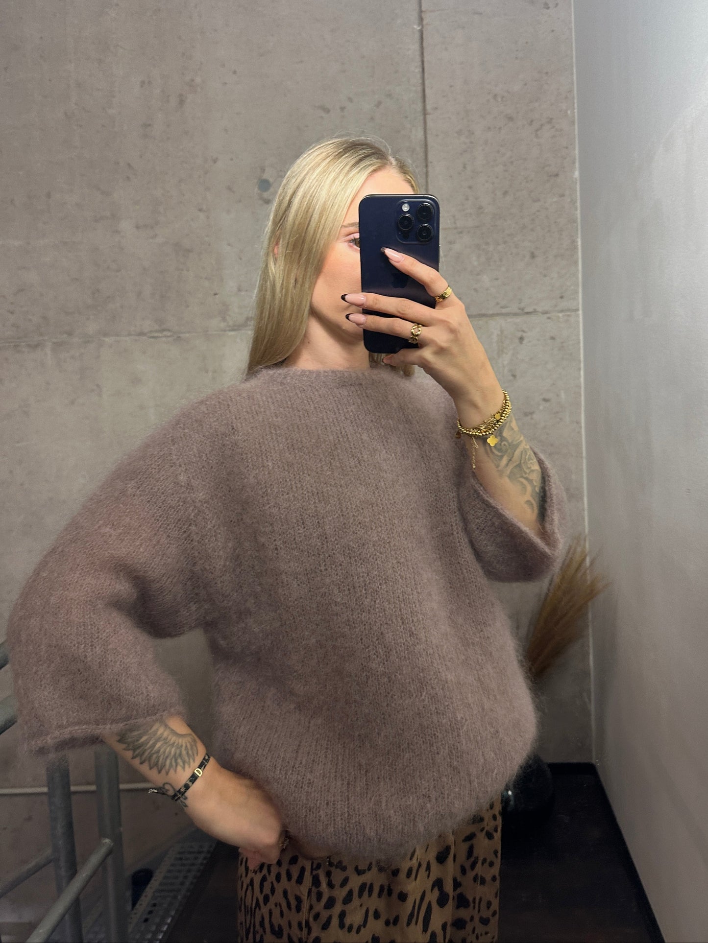 Mohair Pullover Taupe
