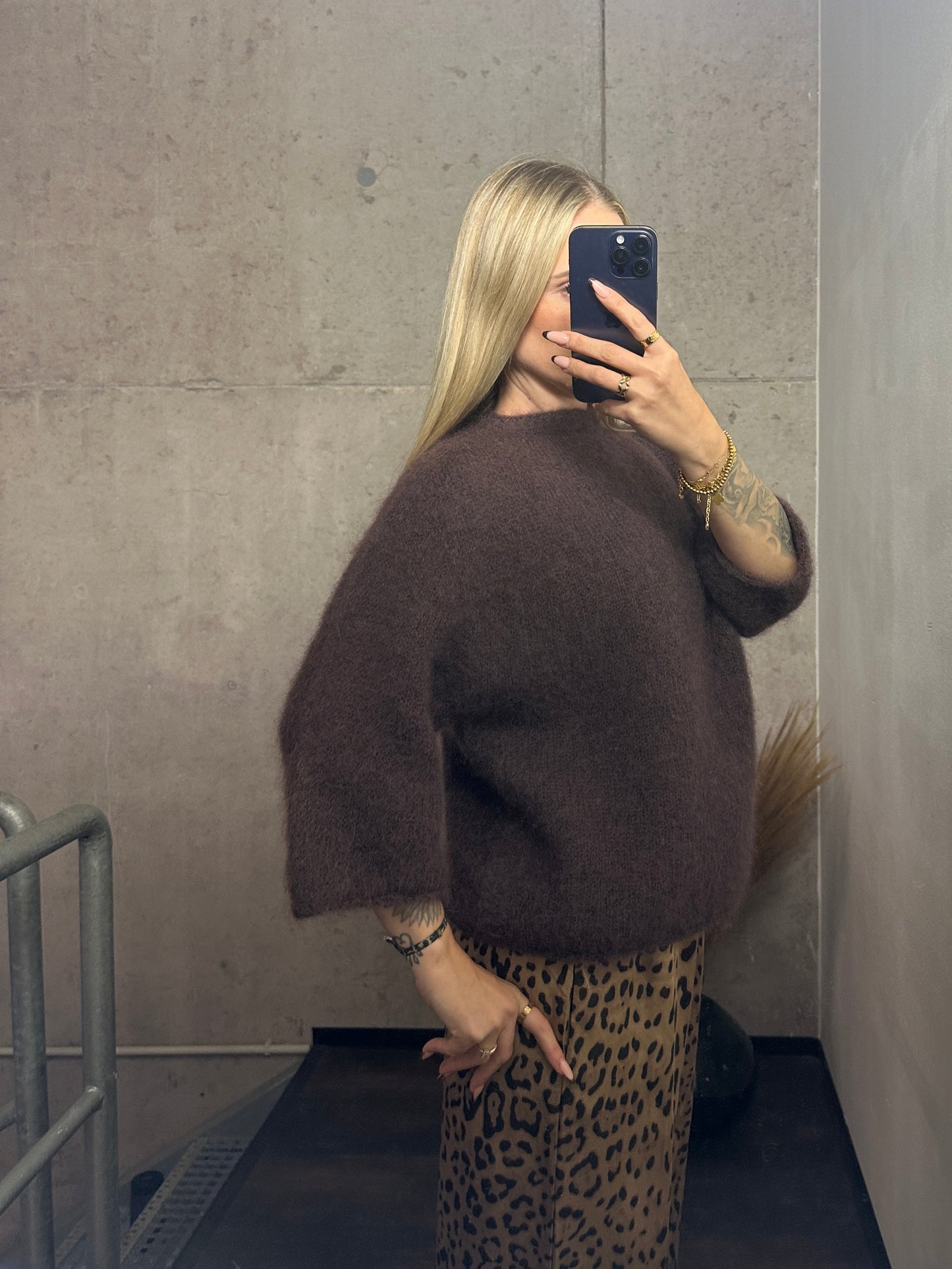 Mohair Pullover Braun