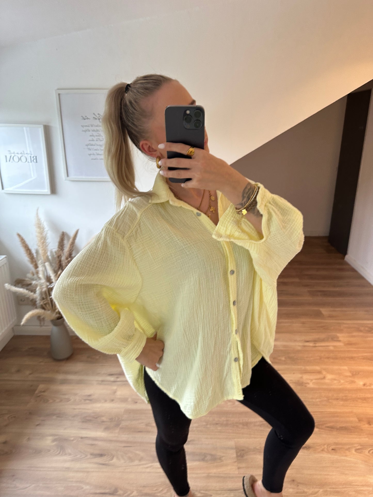 Musselin Bluse Tini Gelb