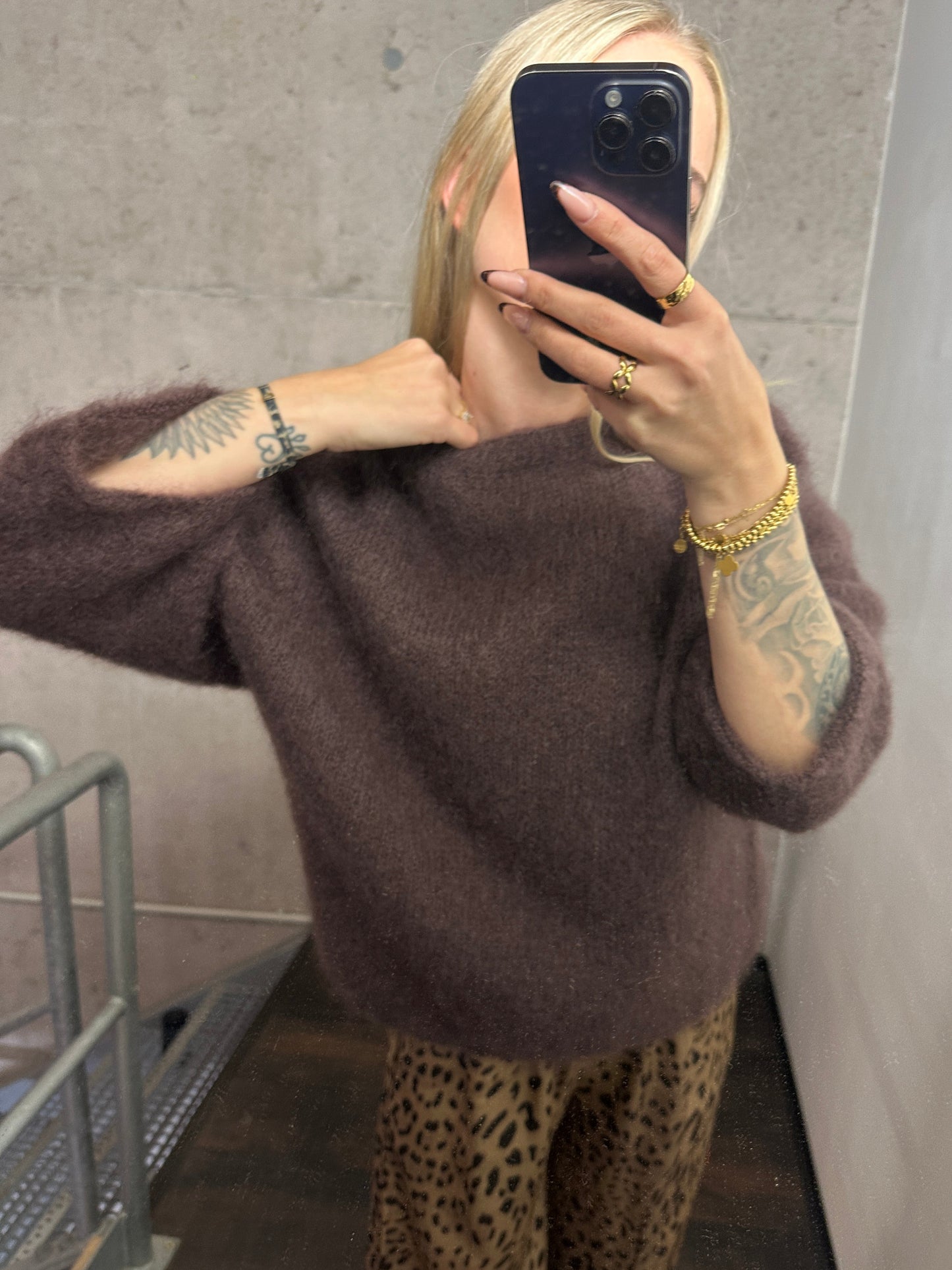 Mohair Pullover Braun