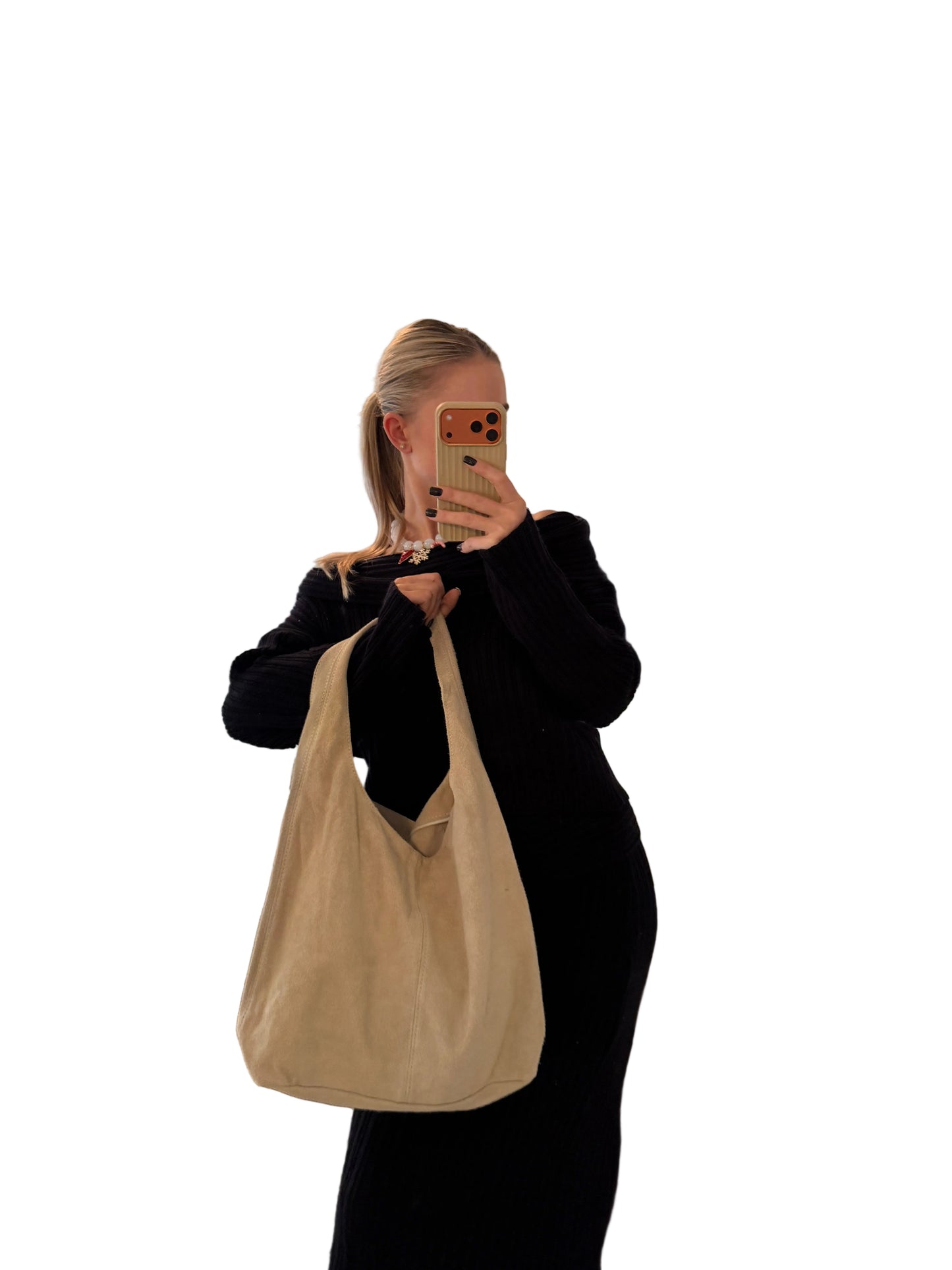 Tasche Wildleder Beige