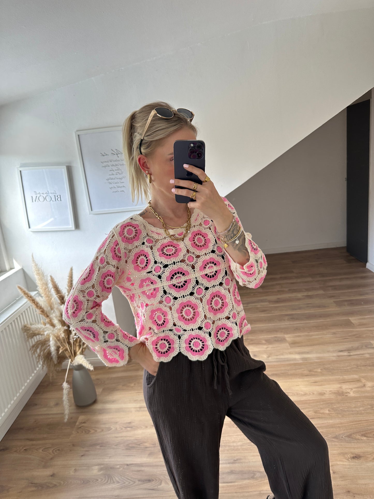 Boho Pullover Rosa 🌸