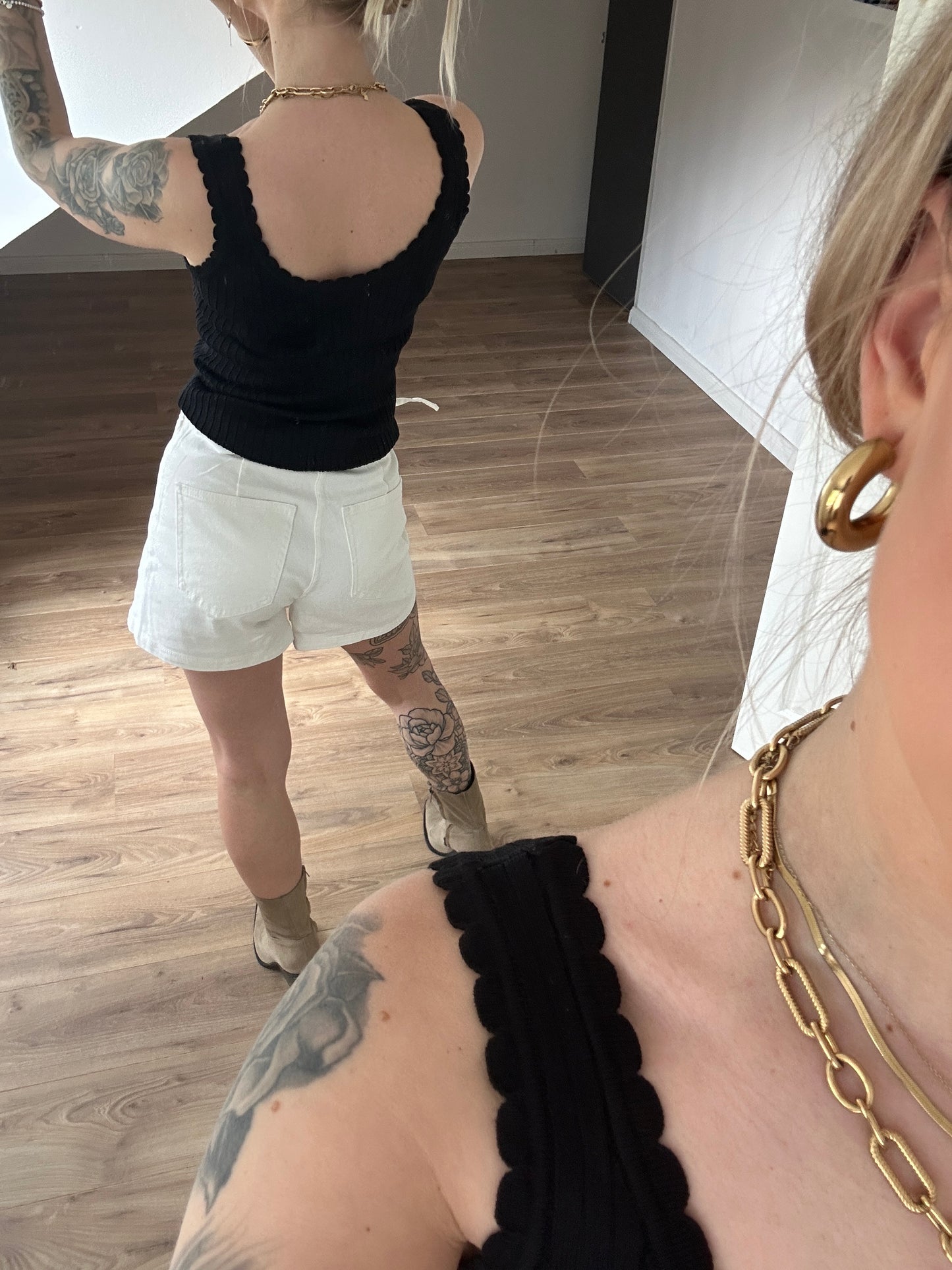 White Skort