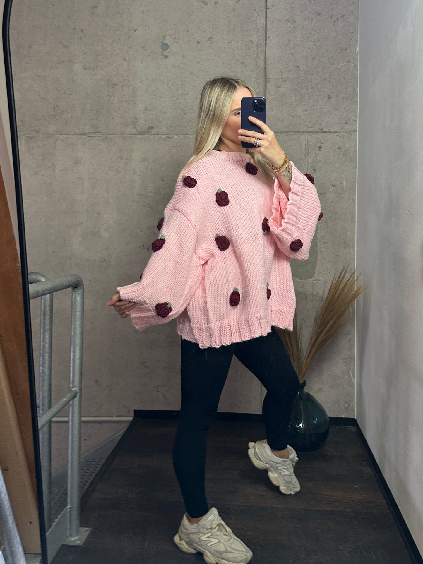 Pullover "Rosie" Rosa Bordeauxrot