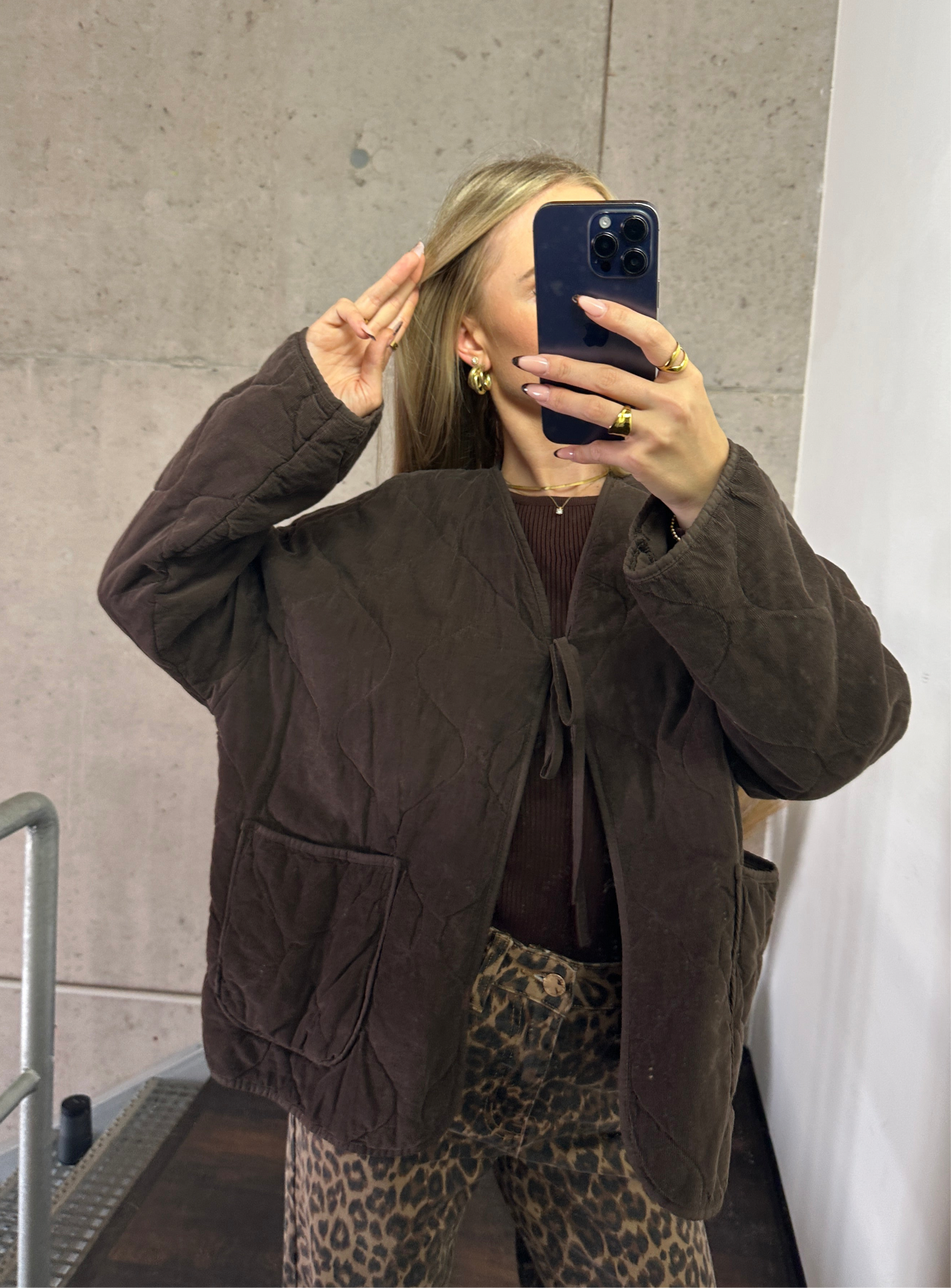Cord Jacke Braun