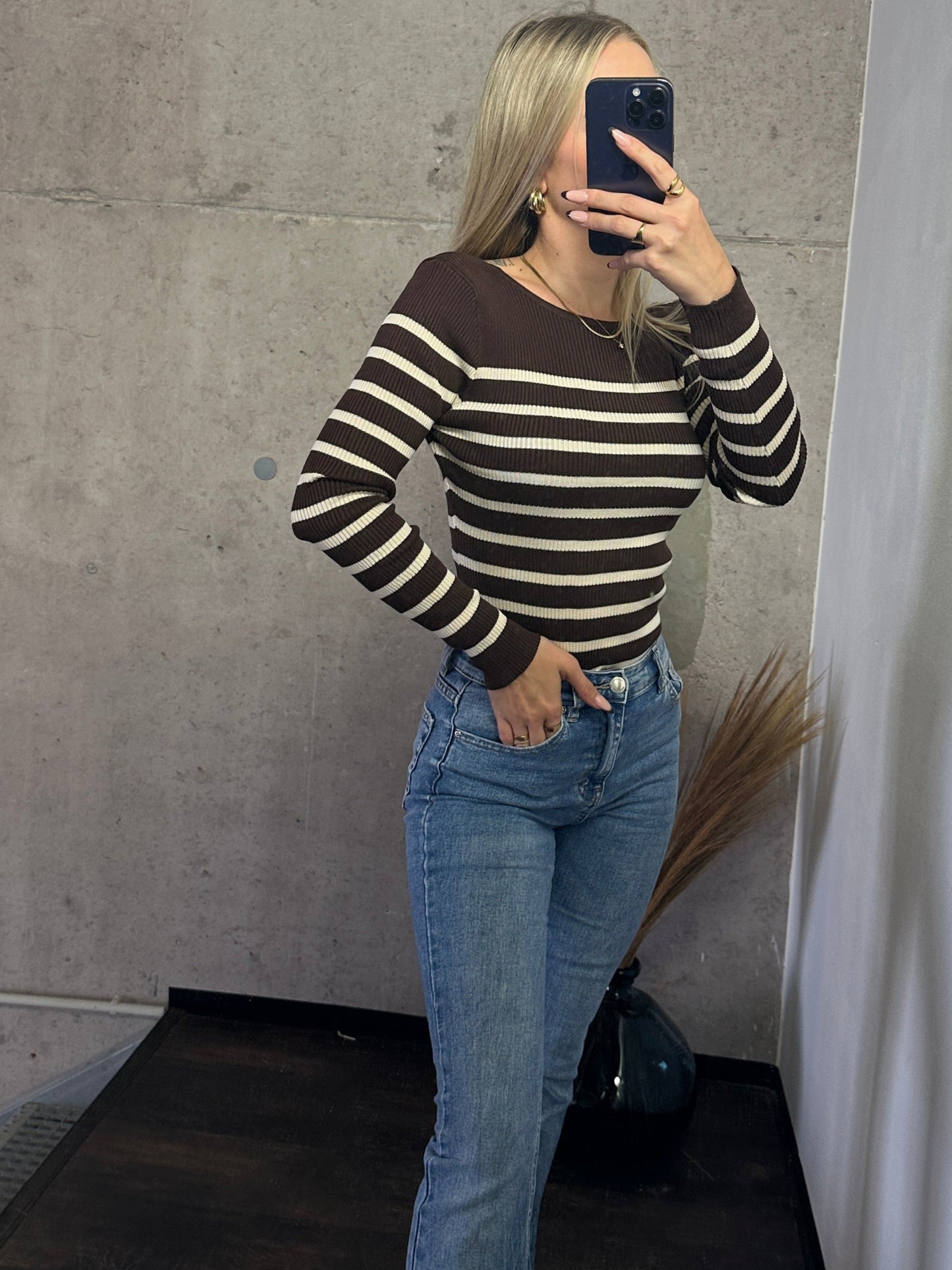 Body Streifi Braun/Beige