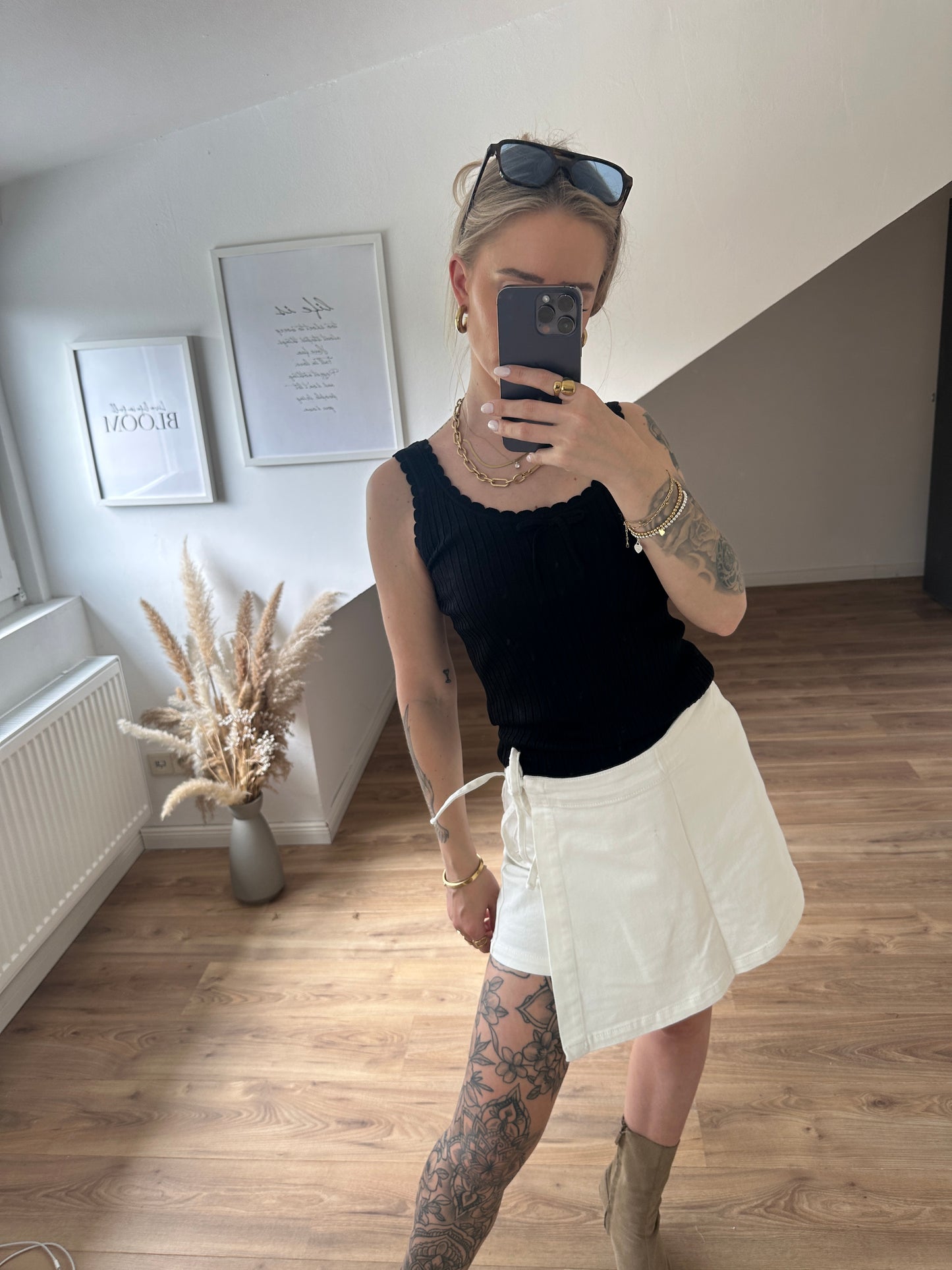 White Skort