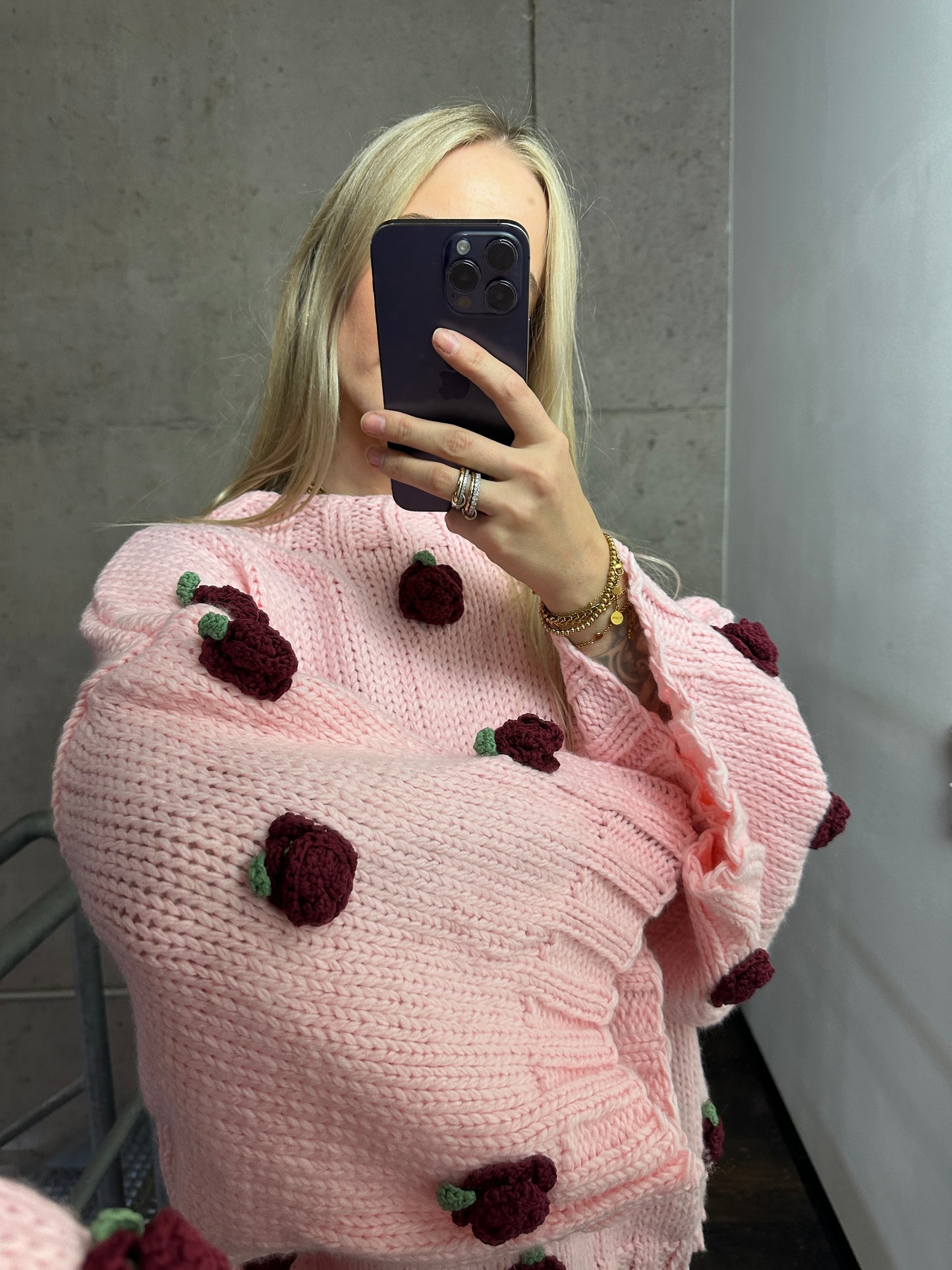 Pullover "Rosie" Rosa Bordeauxrot