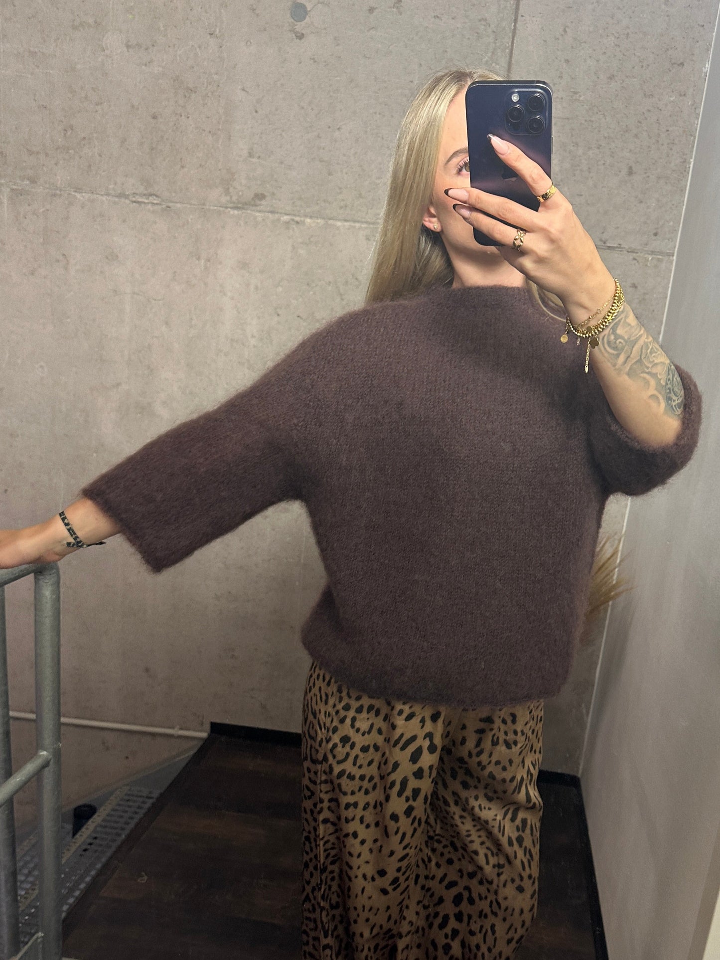 Mohair Pullover Braun