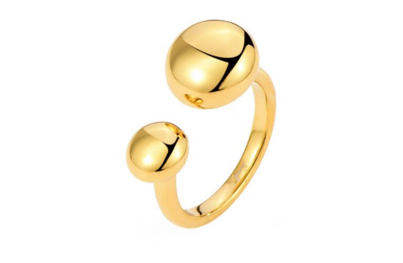 Edelstahl Ring Gold