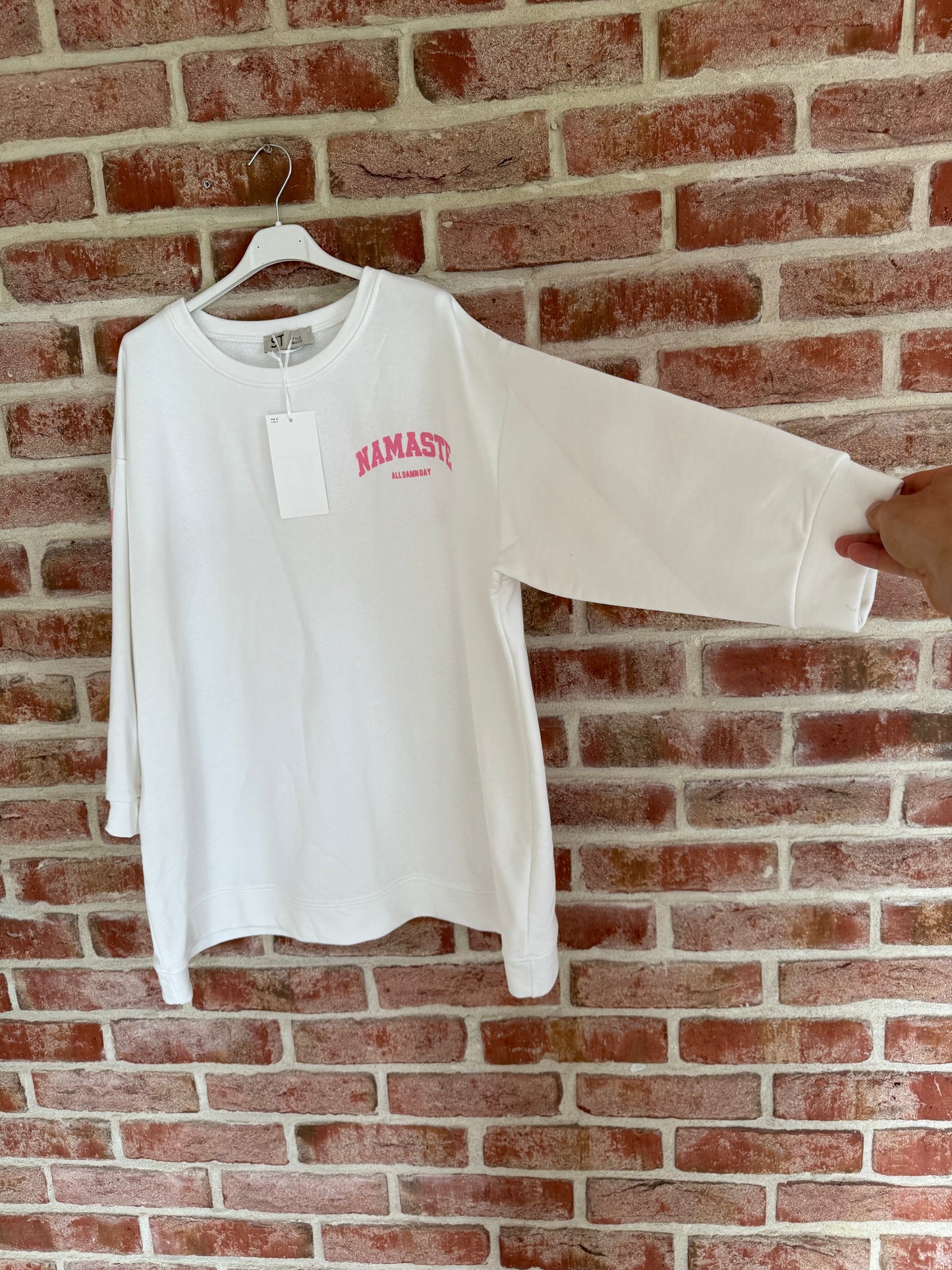 Sweatshirt Namaste Weiß
