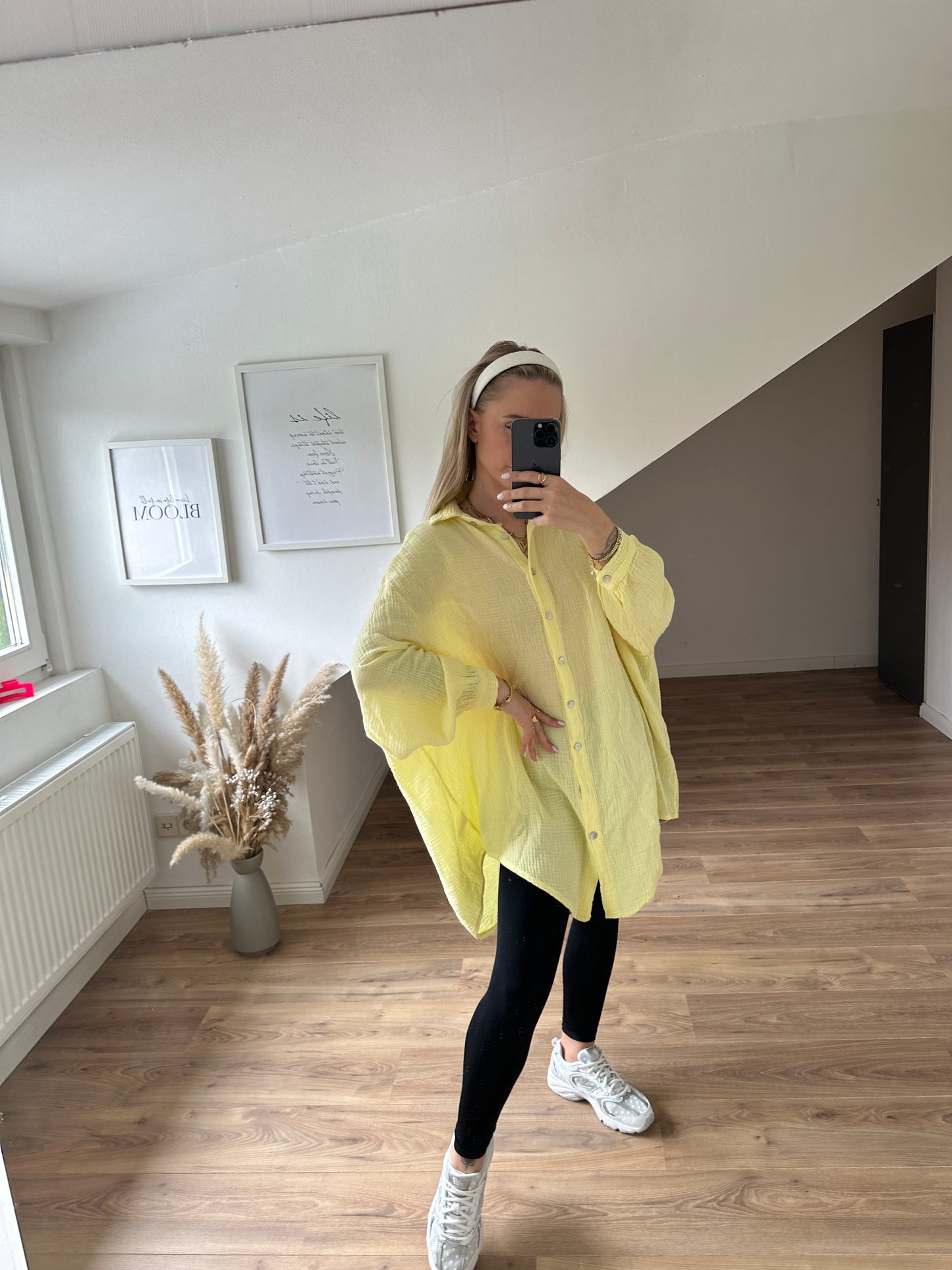 Musselin Bluse ”Ida“ mit dem Auge Weiß