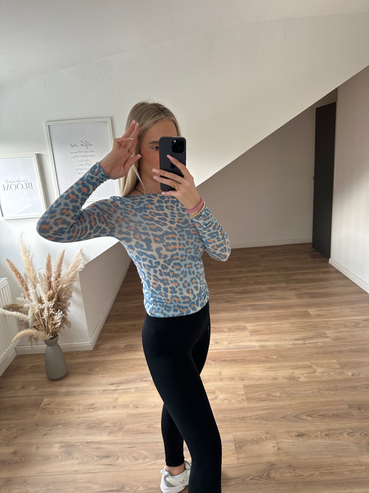 Leoparden Longshirt "Tiffany" Braun