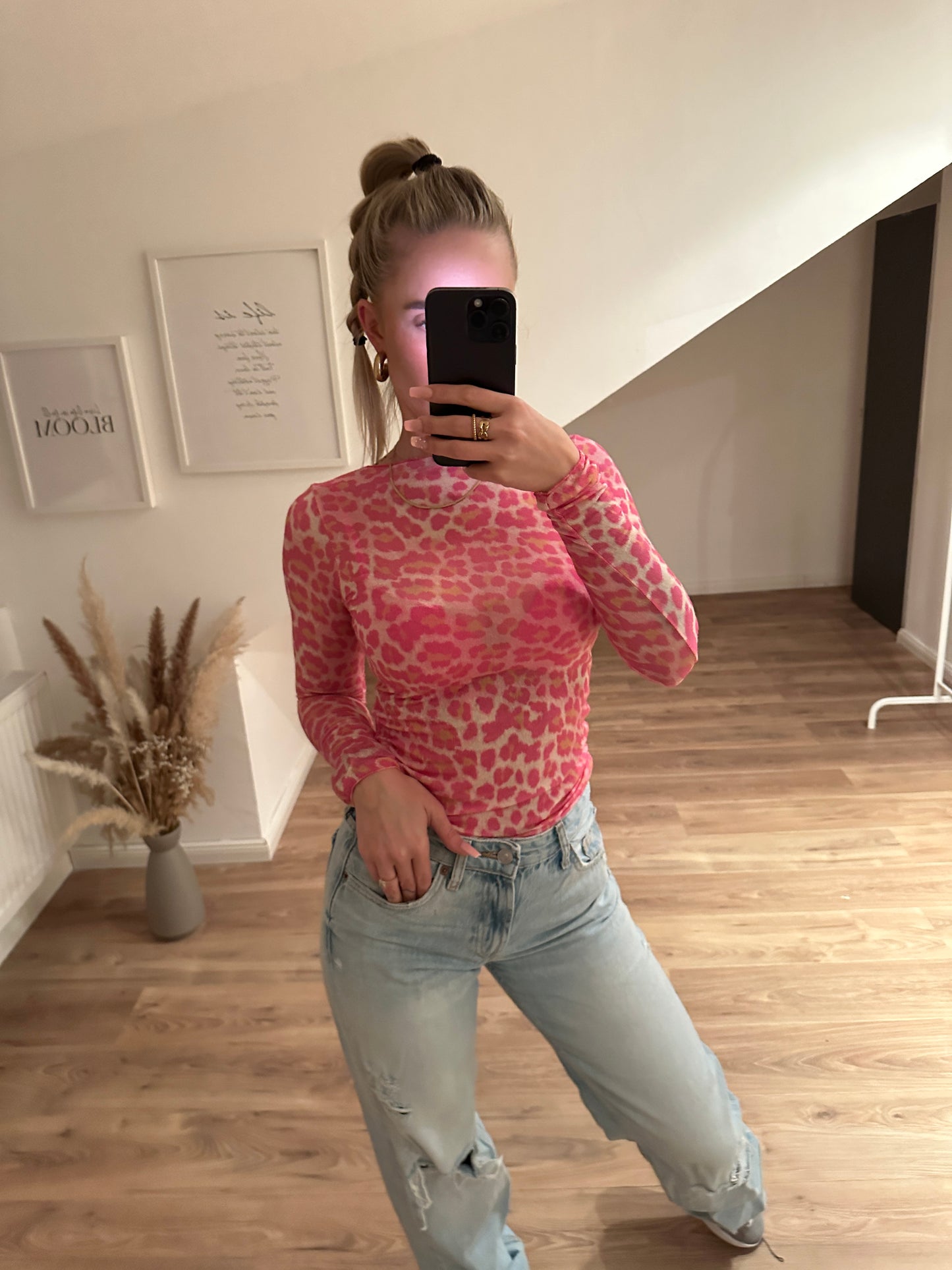 Leoparden Longshirt "Tiffany" Pink