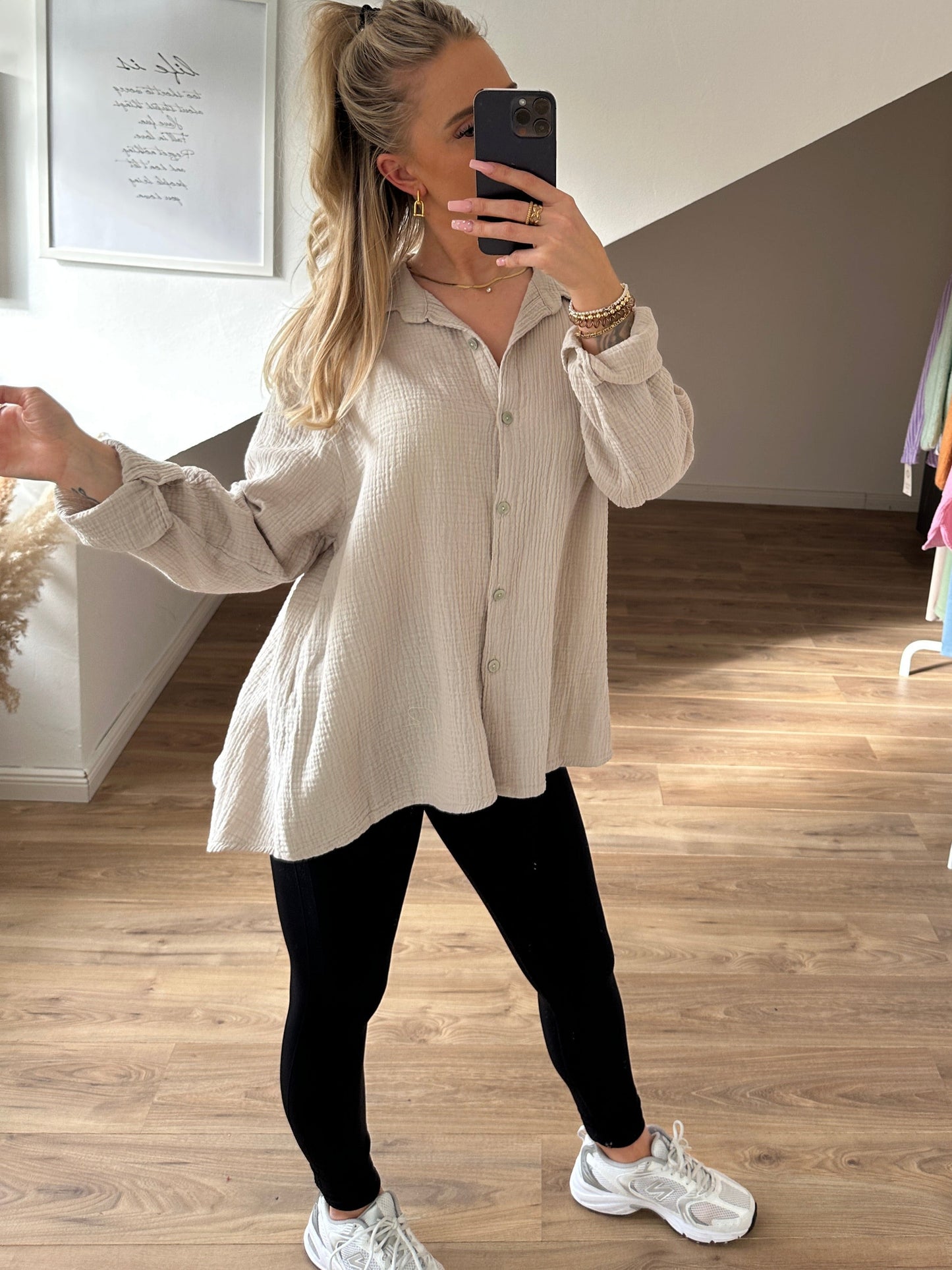 Musselin Bluse "Kiki" Orange