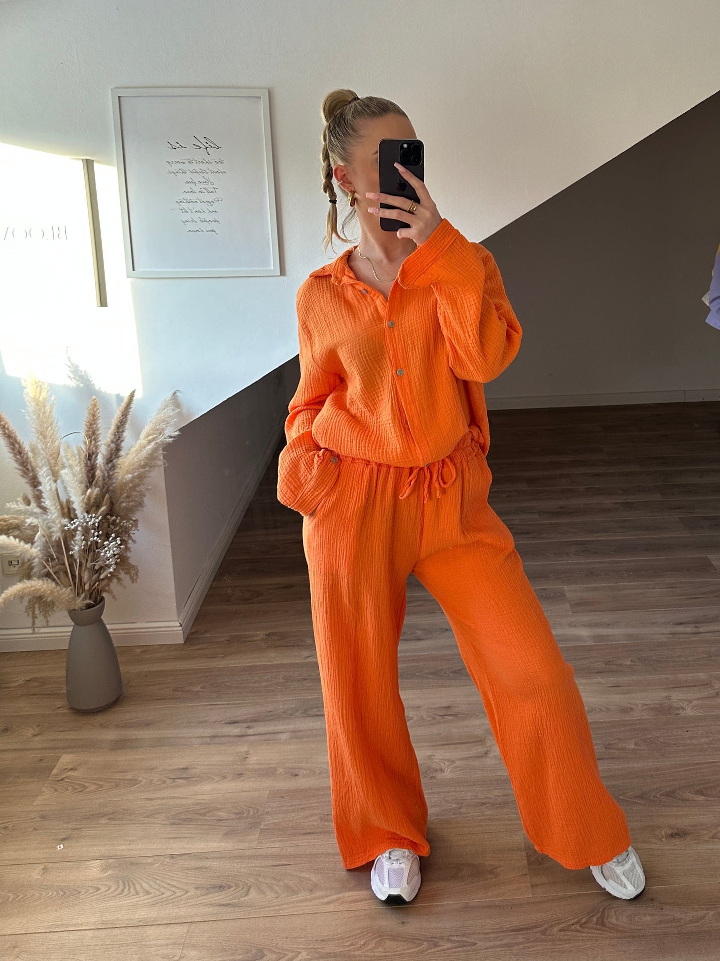 Musselin Bluse "Kiki" Orange