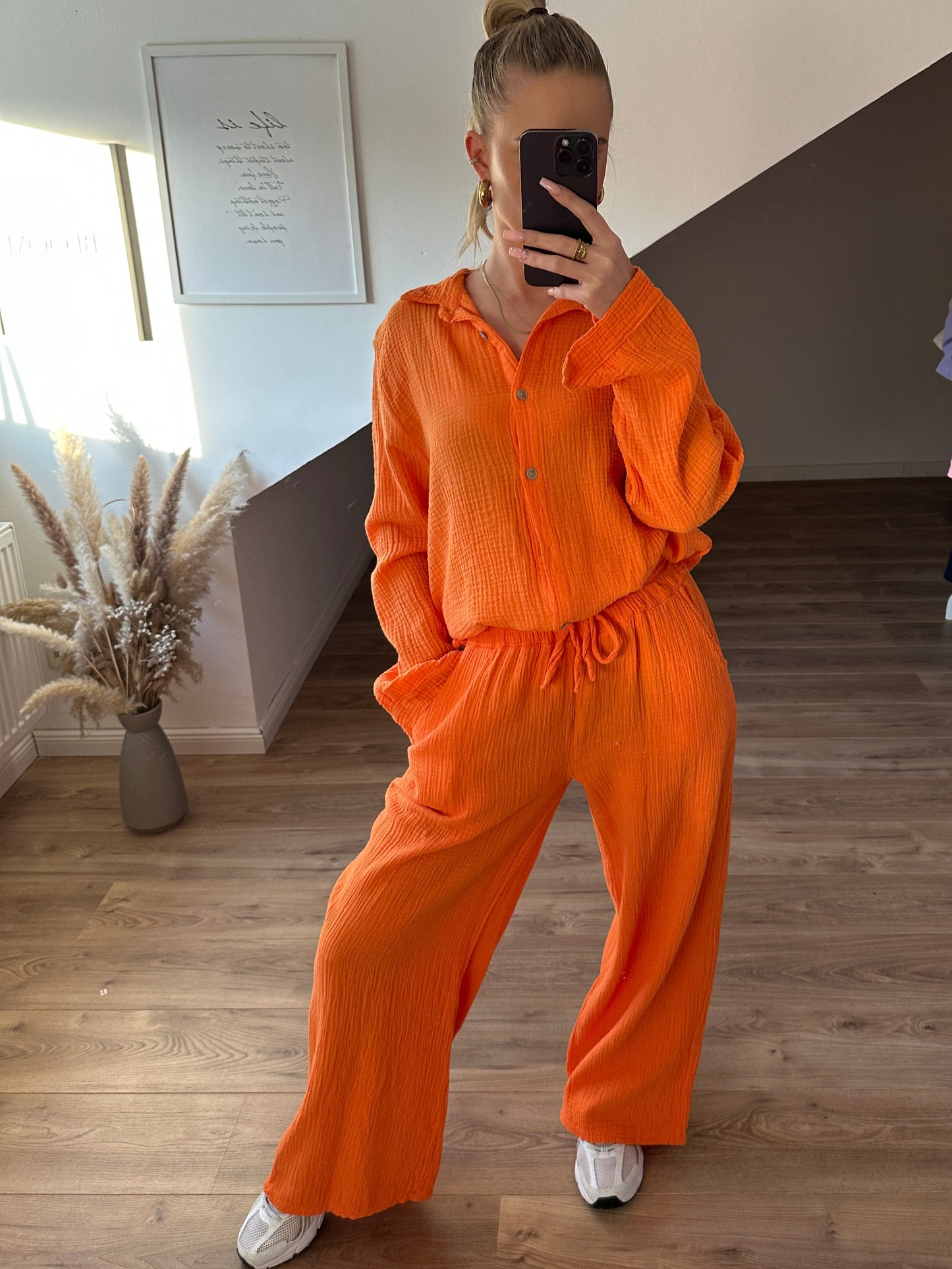 Musselin Bluse "Kiki" Orange