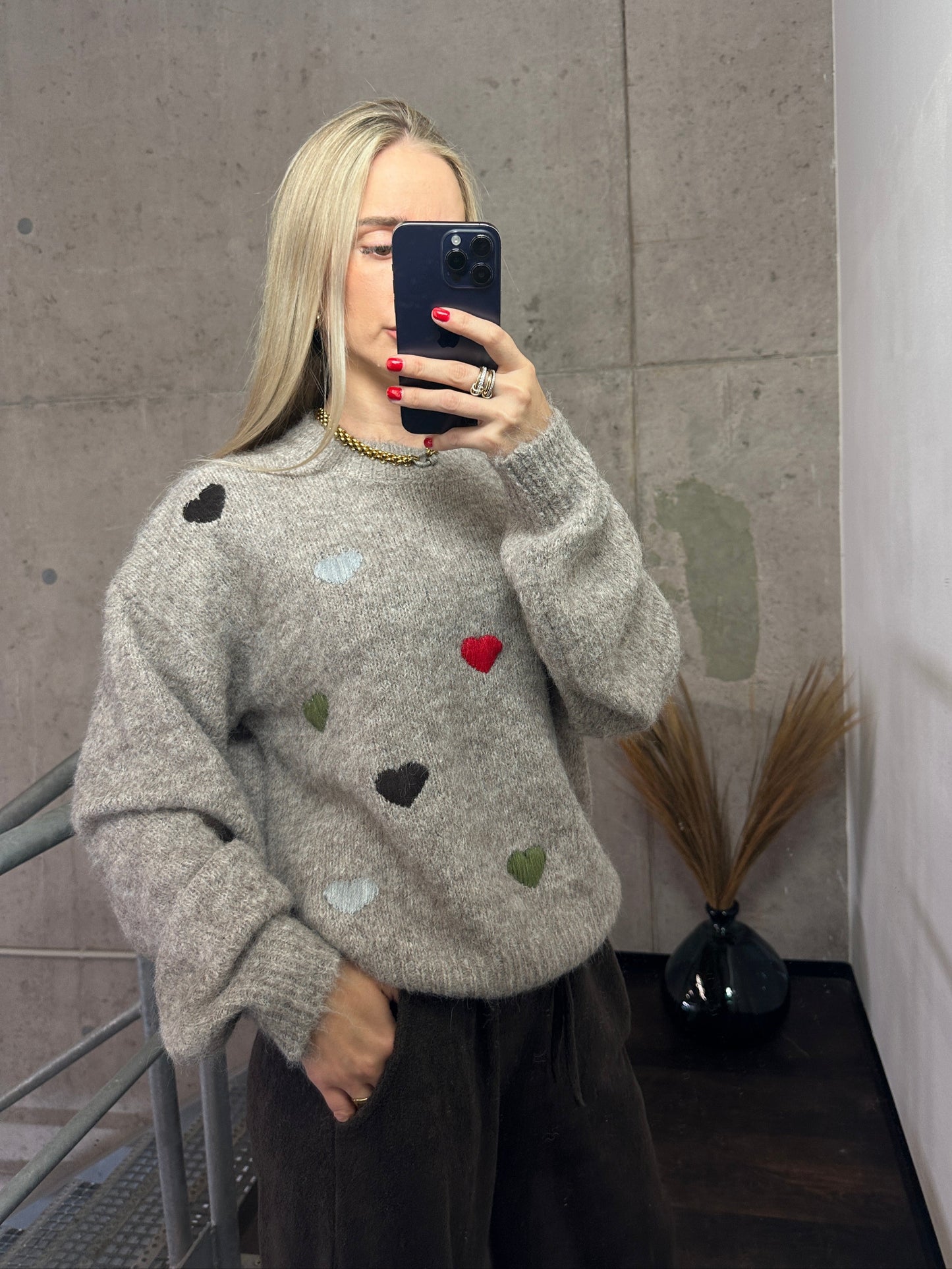 Pullover „Love“ Taupe