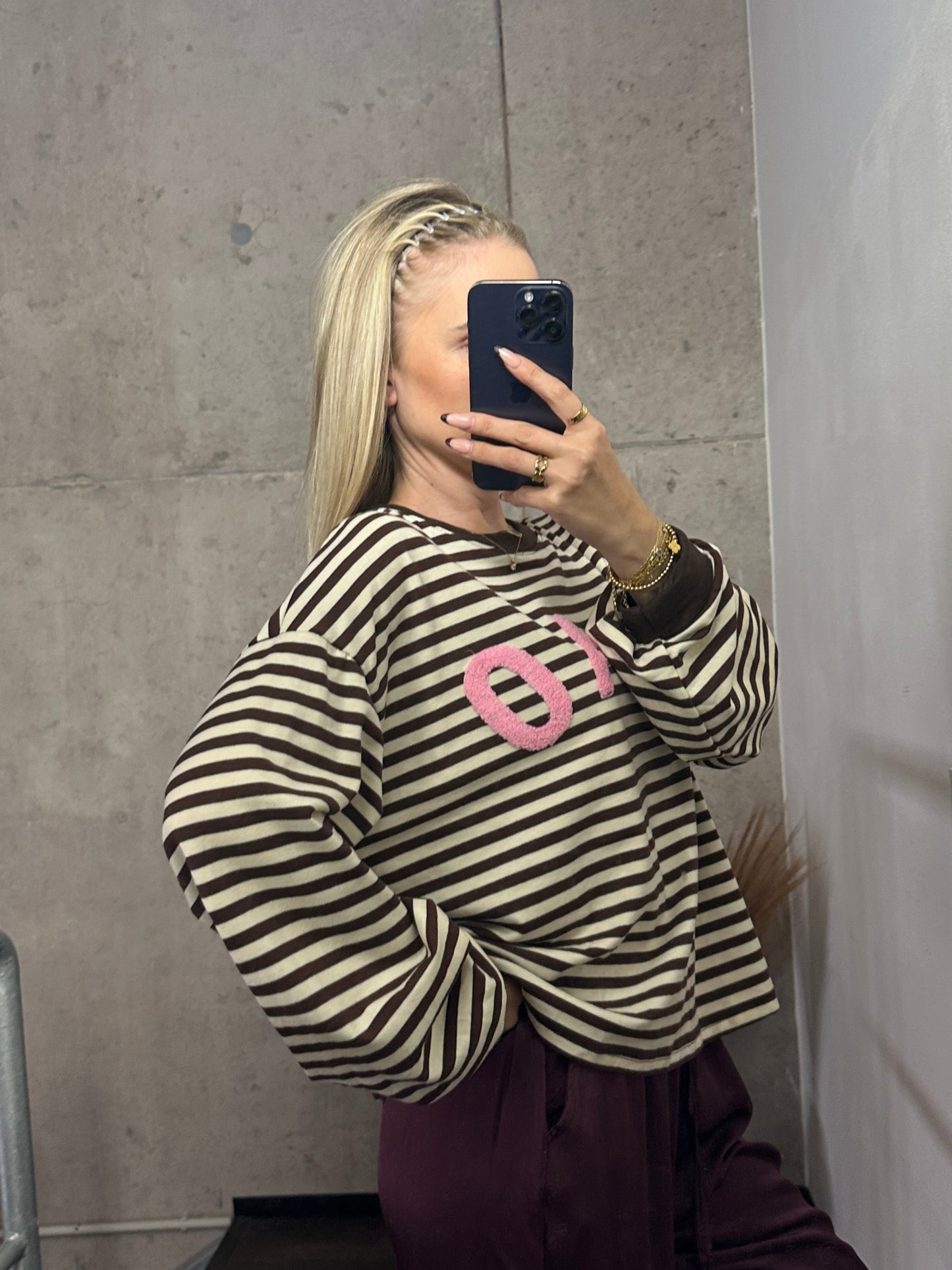 Langarm Ciao Hellbraun Rosa