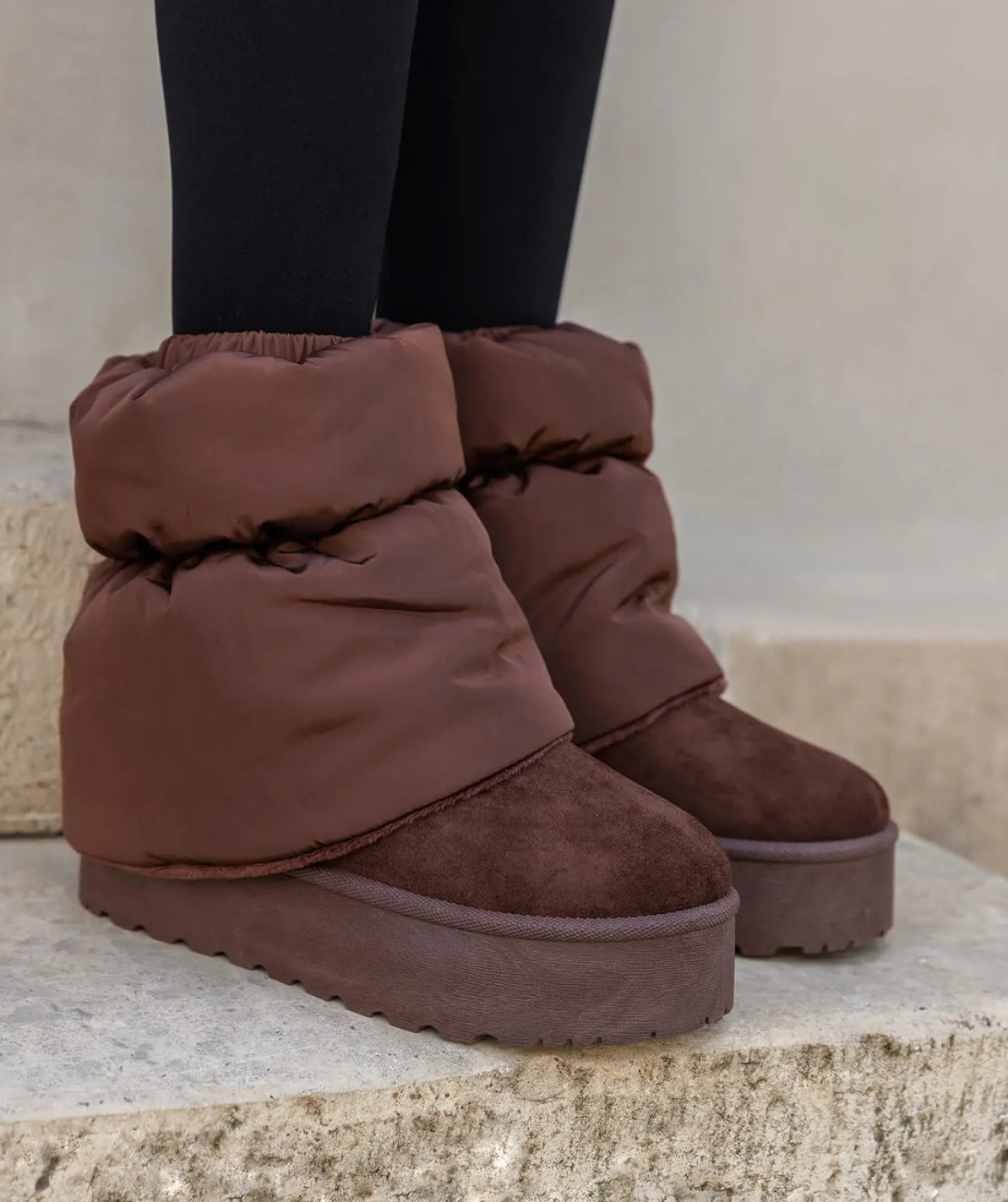 Boots Puffer Braun