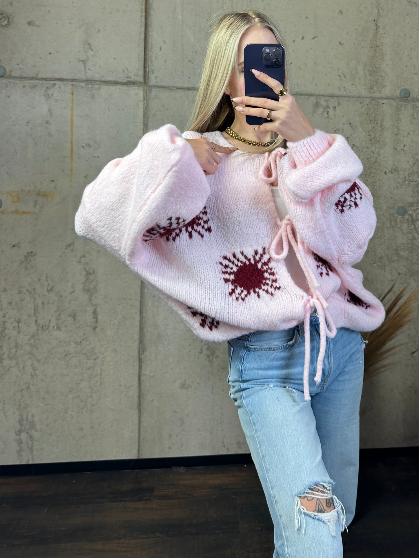 Cardigan „Sunny“ Rosa/Bordeaux