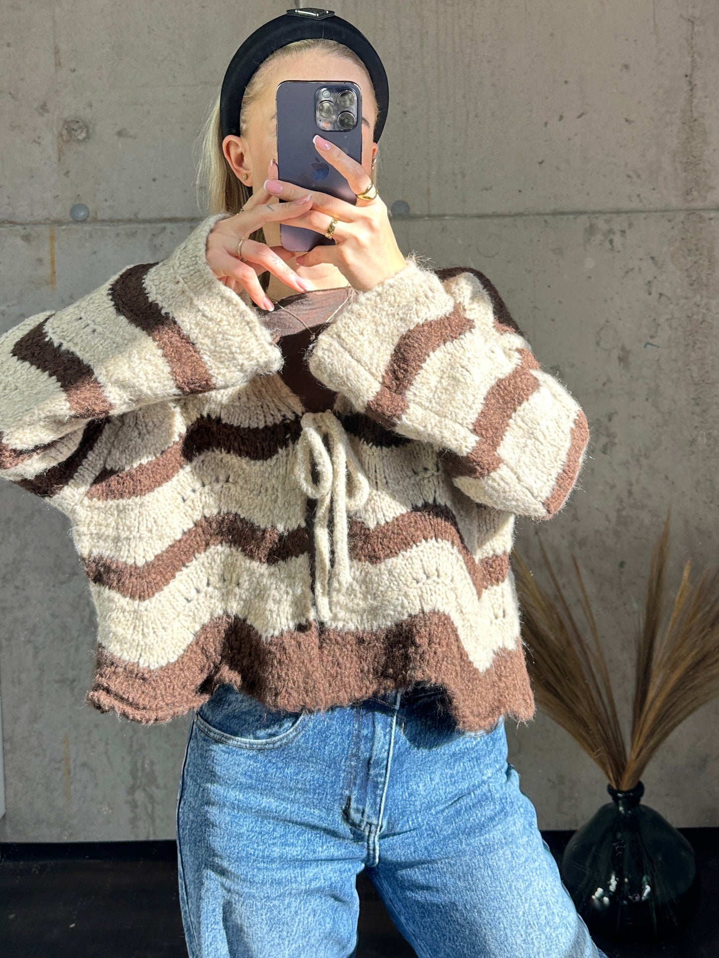 Cardigan Dreamwave Braun Taupe