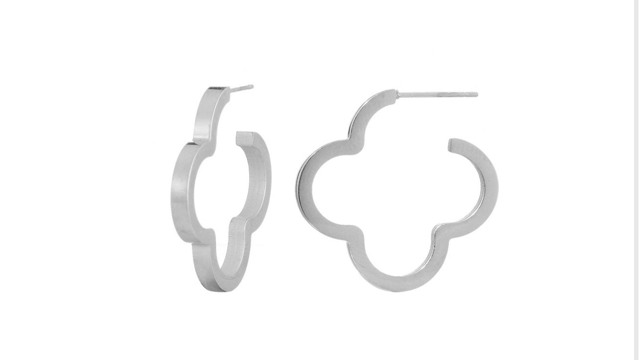 Kleeblatt Ohrringe Silber