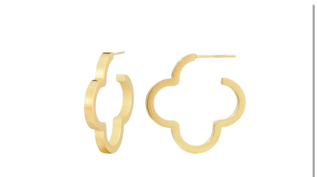 Kleeblatt Ohrringe Gold