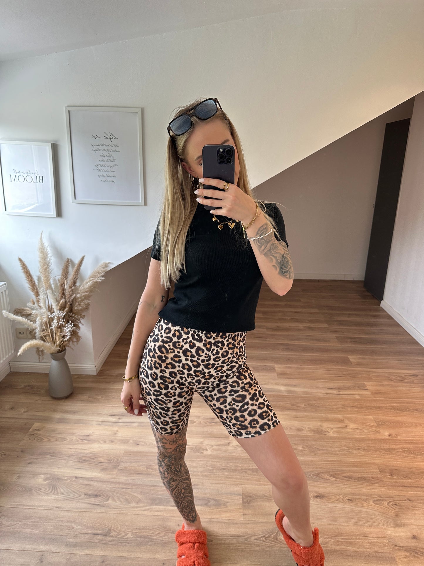 Leo Leggins Braun Kurz