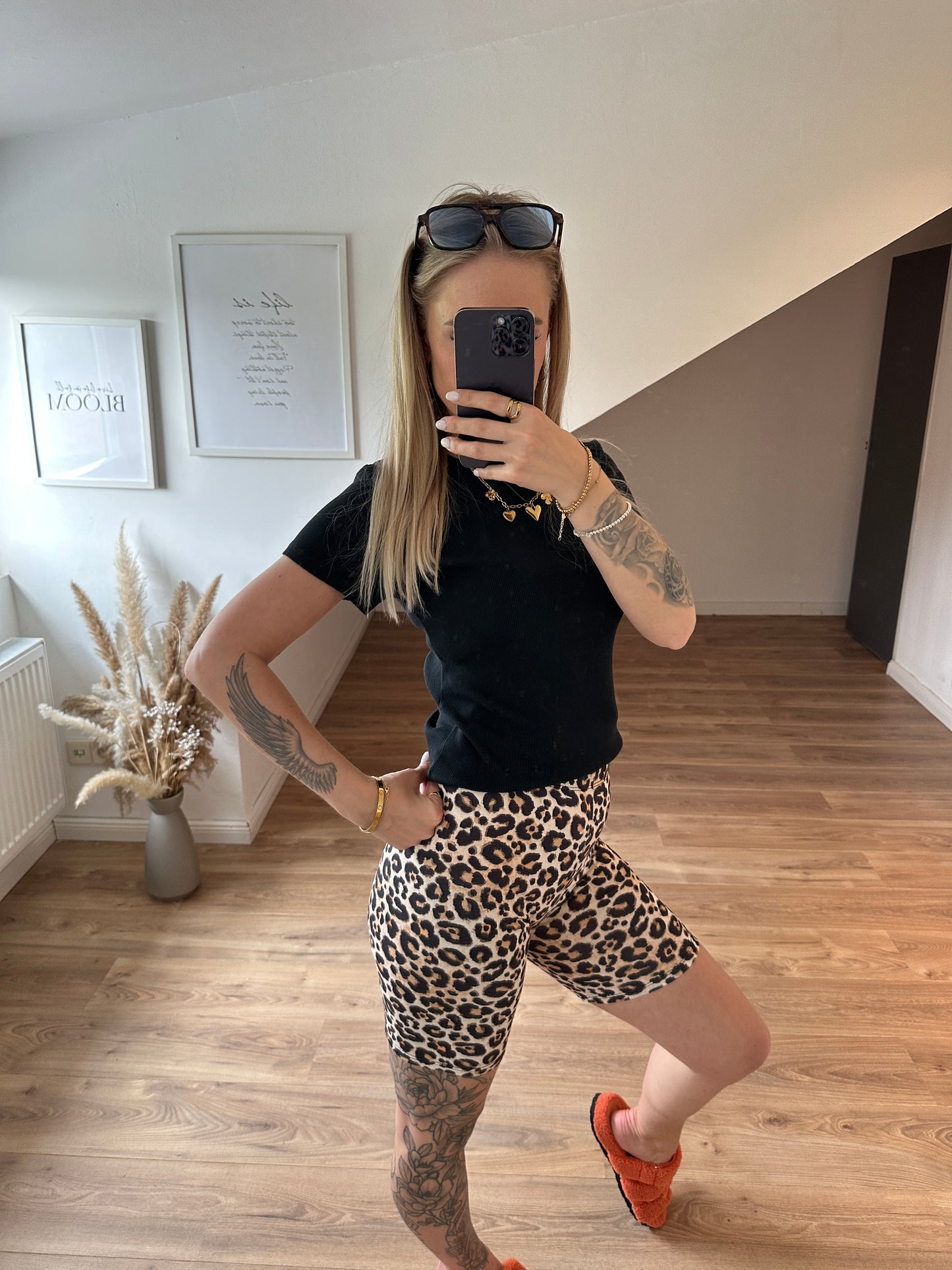 Leo Leggins Braun Kurz