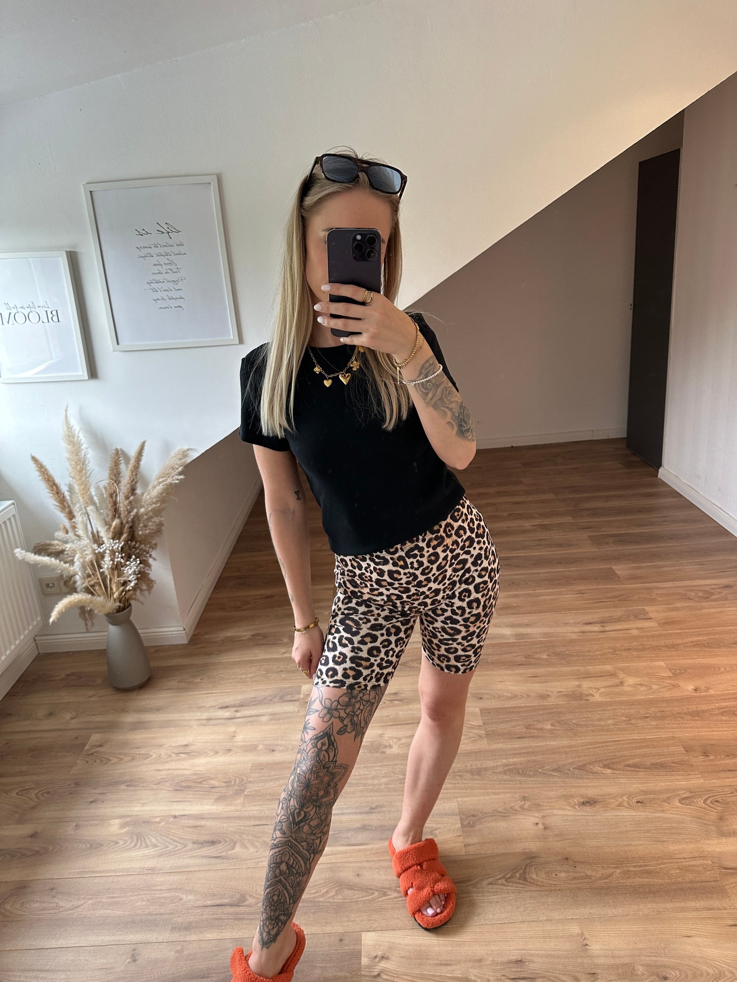 Leo Leggins Braun Kurz