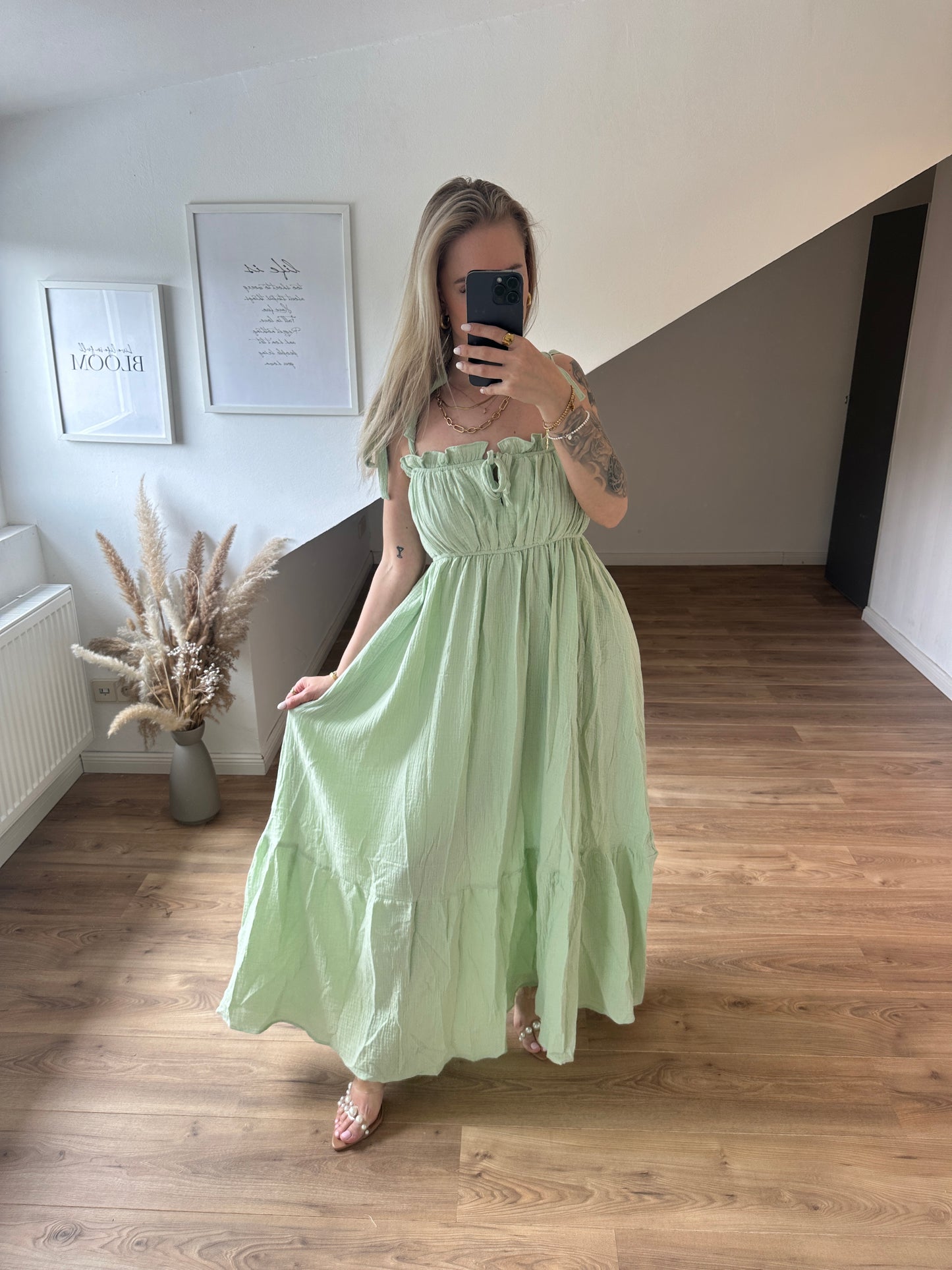 Kleid "Bella" Weiß Lang