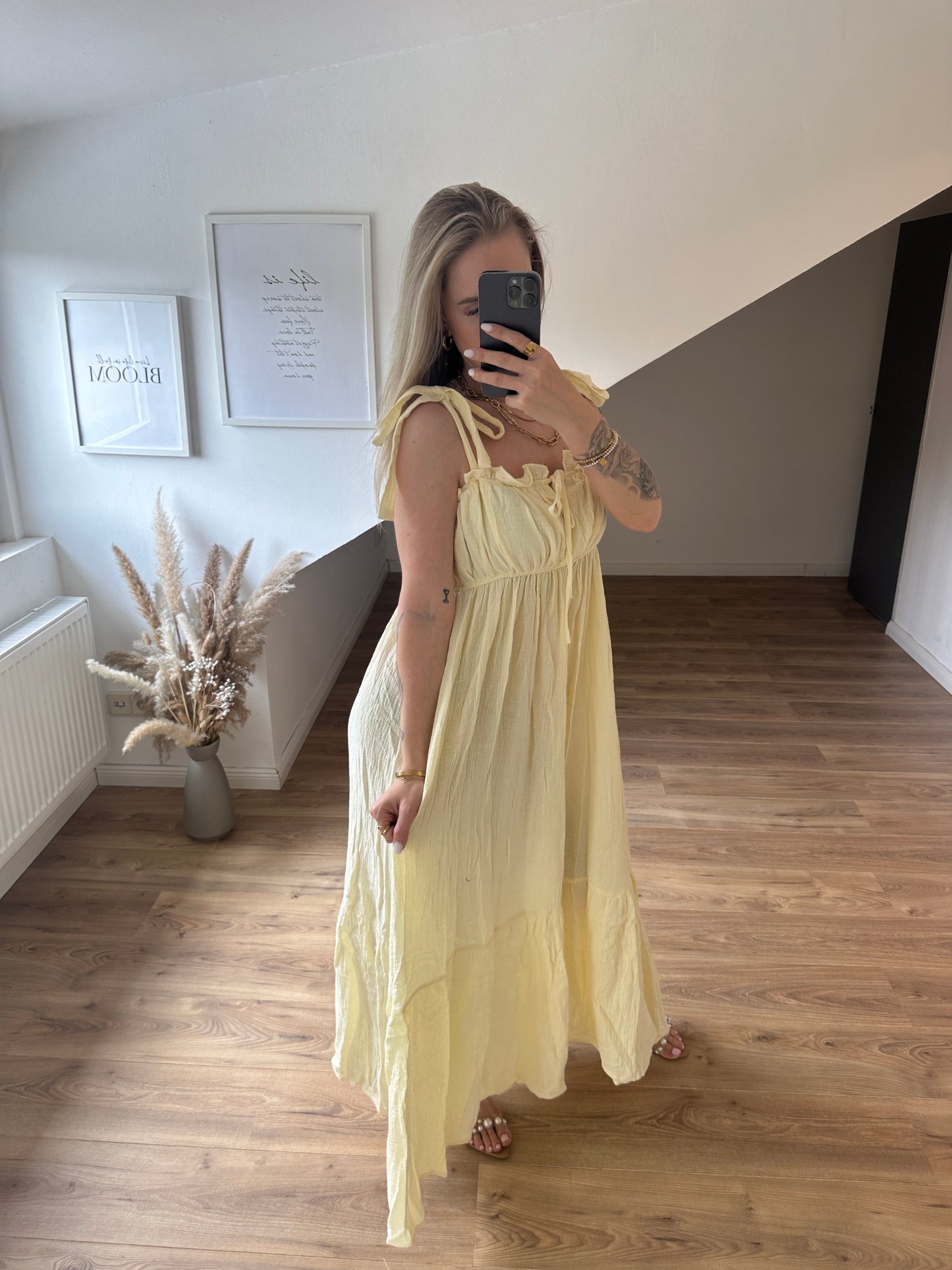 Kleid "Bella" Weiß Lang