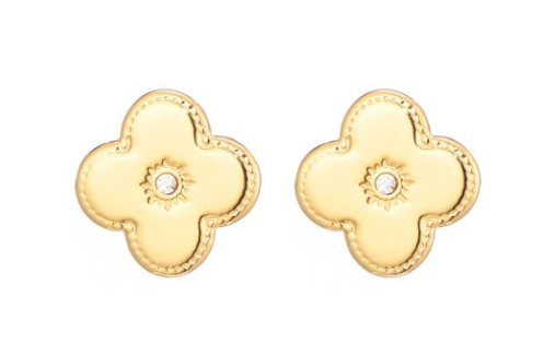 Kleeblatt Ohrringe Gold
