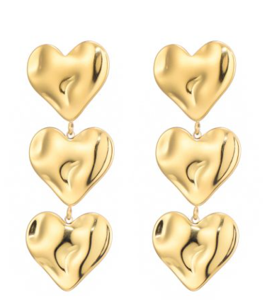 Ohrringe Herz Gold