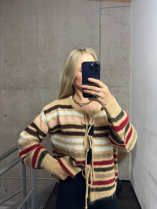 Cardigan “Autumn Stripes” – Cozy Chic