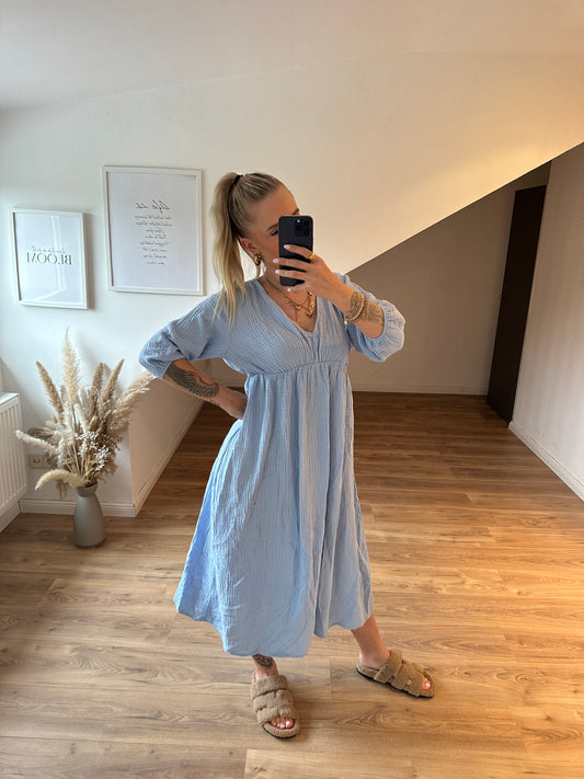 Musselin Kleid Summerdream Hellblau