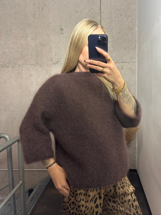 Mohair Pullover Braun