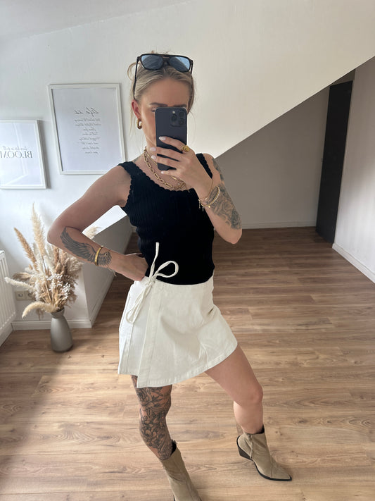 White Skort