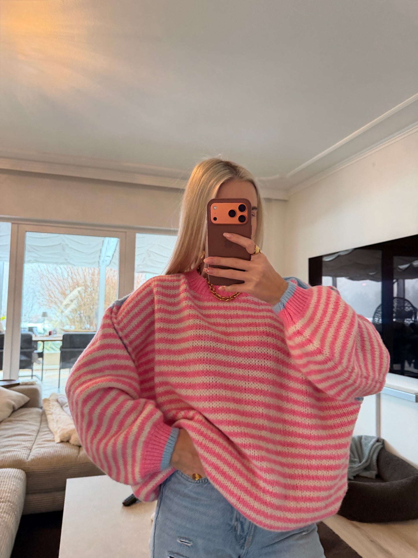 PULLOVER ROSA TÜRKIS