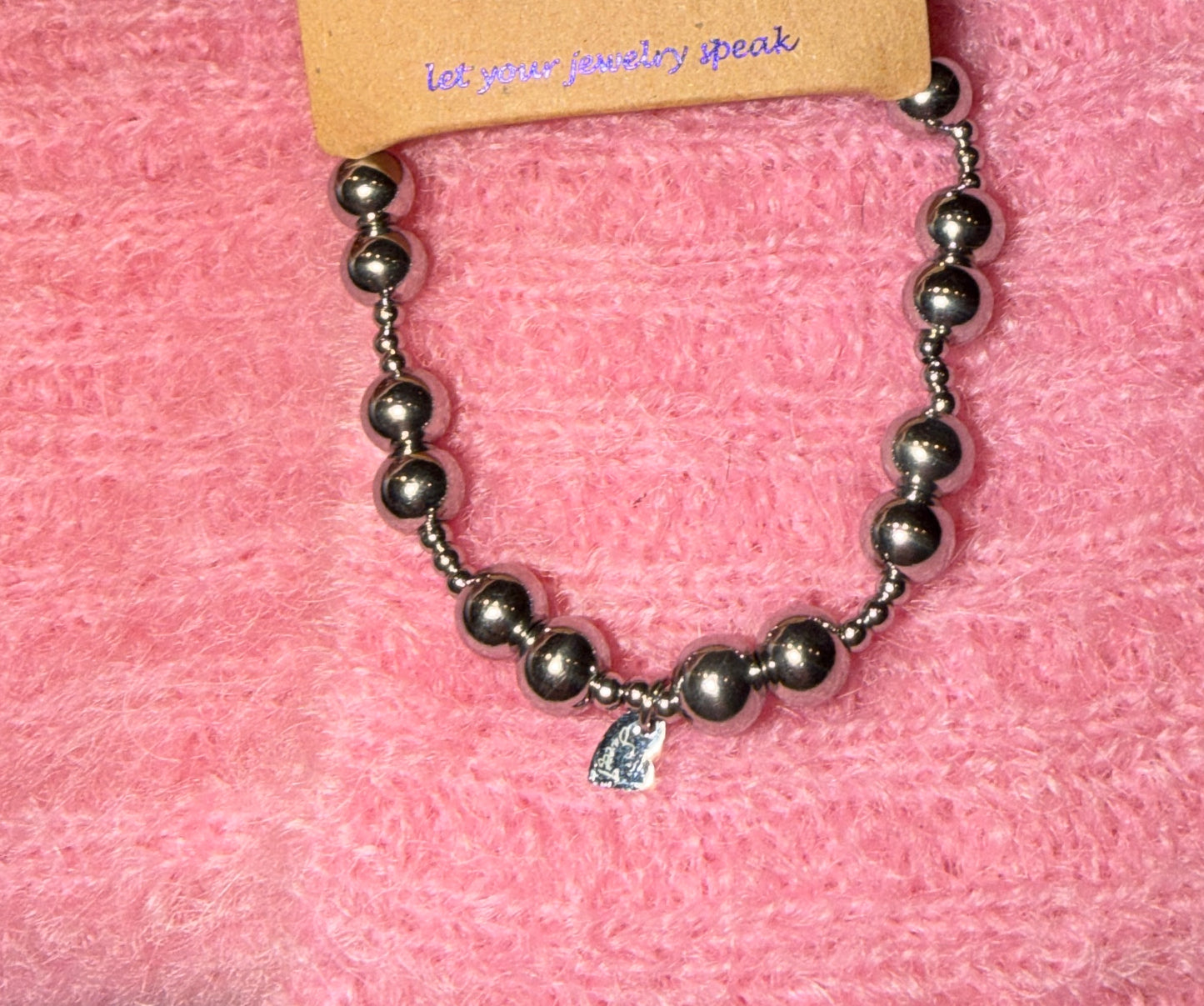 Kugelarmband Doppel Silber