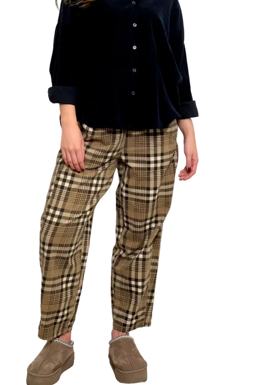 Babycord Hose Karo Beige