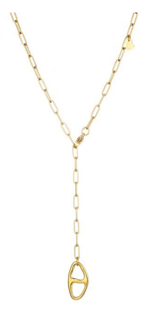 Y Kette Gold Abstracte Form