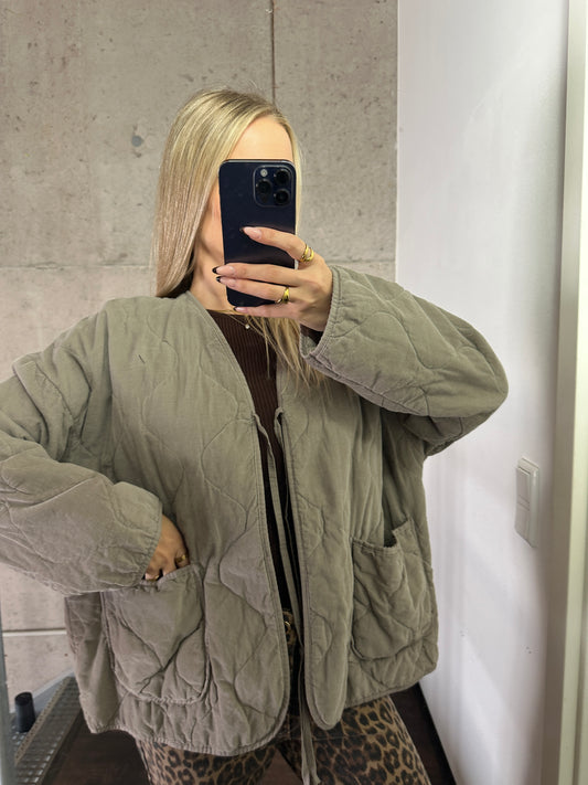 Cord Jacke Taupe