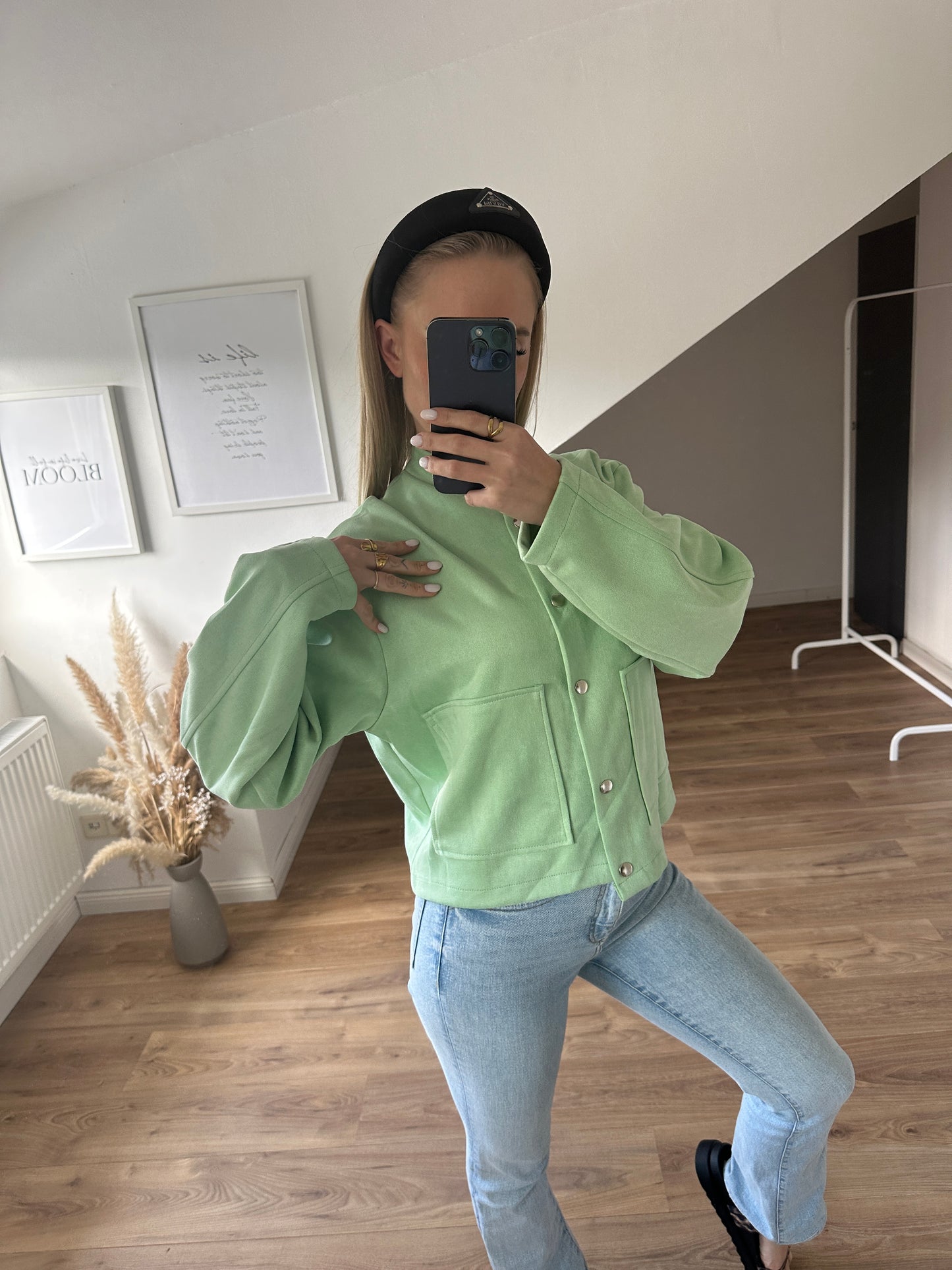 Samt Jacke Freja Mint