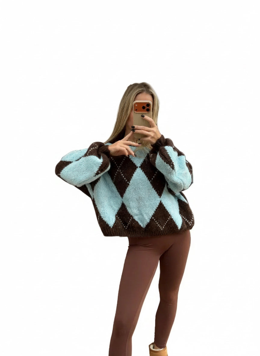 Pullover Raute Dunkelbraun