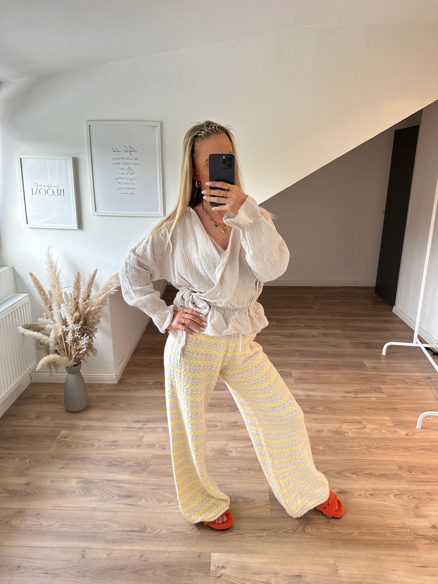 Musselinbluse Lina Gelb